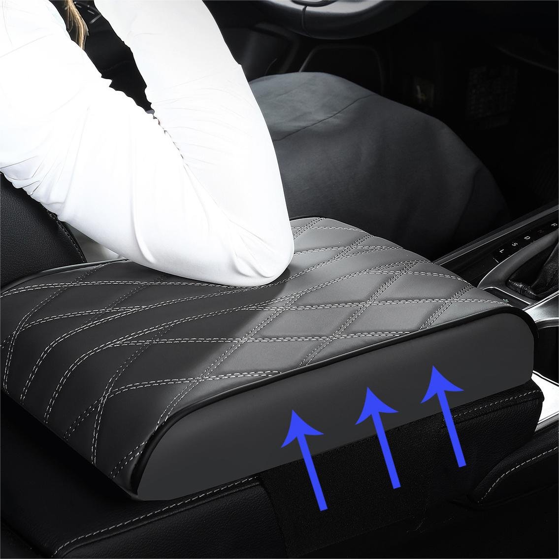 Universal Top Grade Leather Memory Foam Car Armrest Mat Universal Interior Auto Armrests Car Accessories
