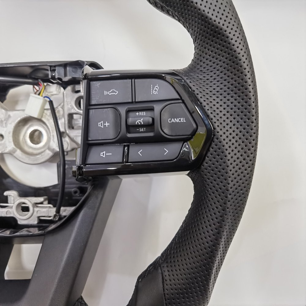 Black Button Steering wheel 2008 2021 GR Style Carbon fiber Steering wheel For Toyota LAND CRUISER LC79 LC76 LC70