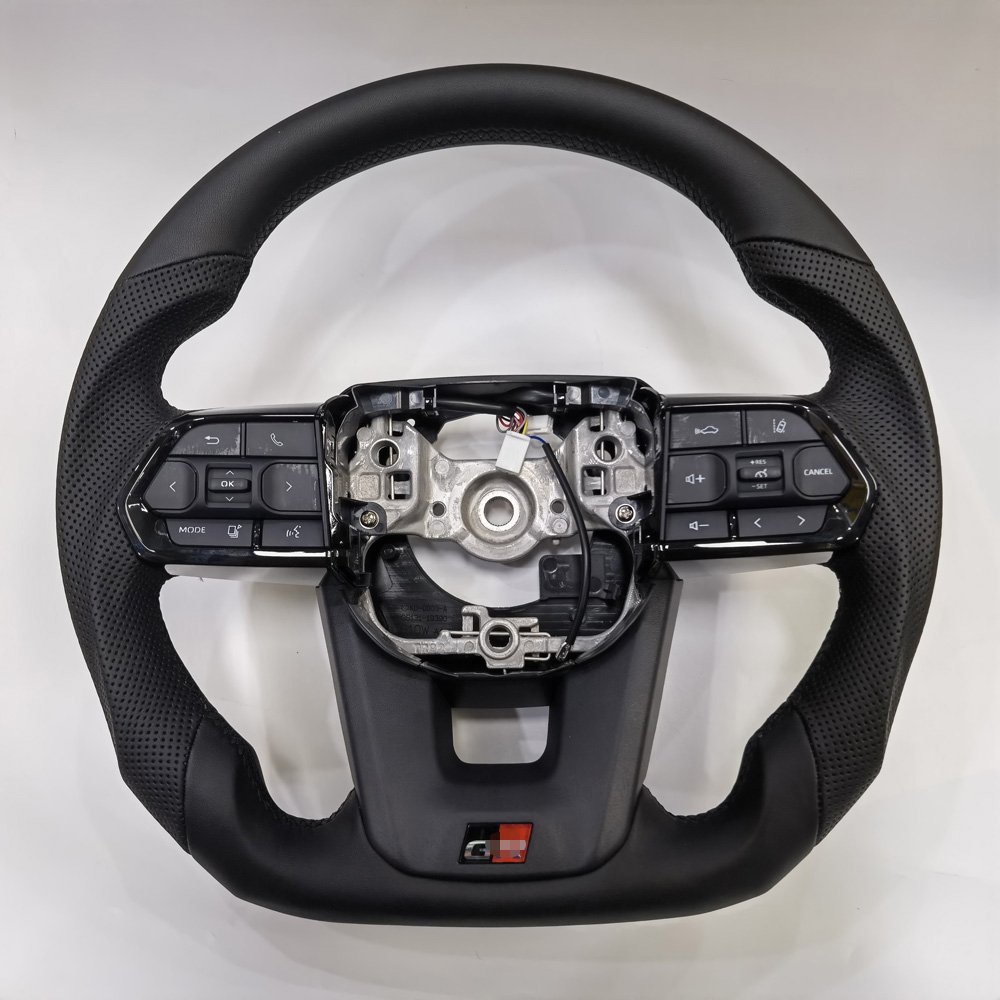 Black Button Steering wheel 2008 2021 GR Style Carbon fiber Steering wheel For Toyota LAND CRUISER LC79 LC76 LC70