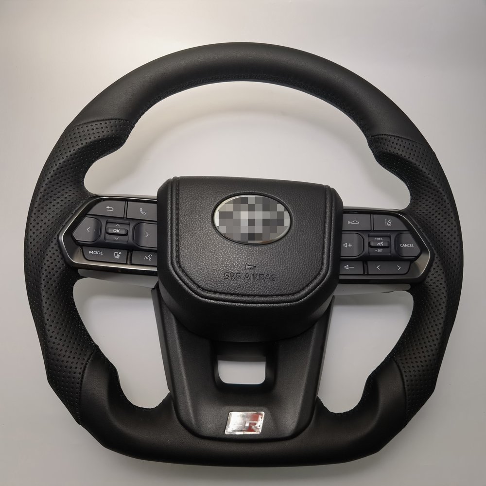 Black Button Steering wheel 2008 2021 GR Style Carbon fiber Steering wheel For Toyota LAND CRUISER LC79 LC76 LC70