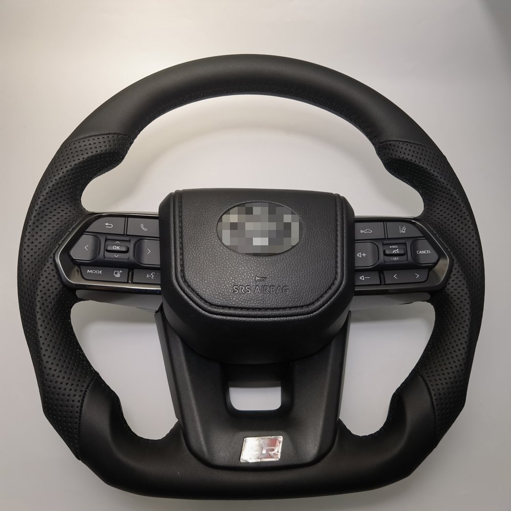 Black Button Steering wheel 2008 2021 GR Style Carbon fiber Steering wheel For Toyota LAND CRUISER LC79 LC76 LC70