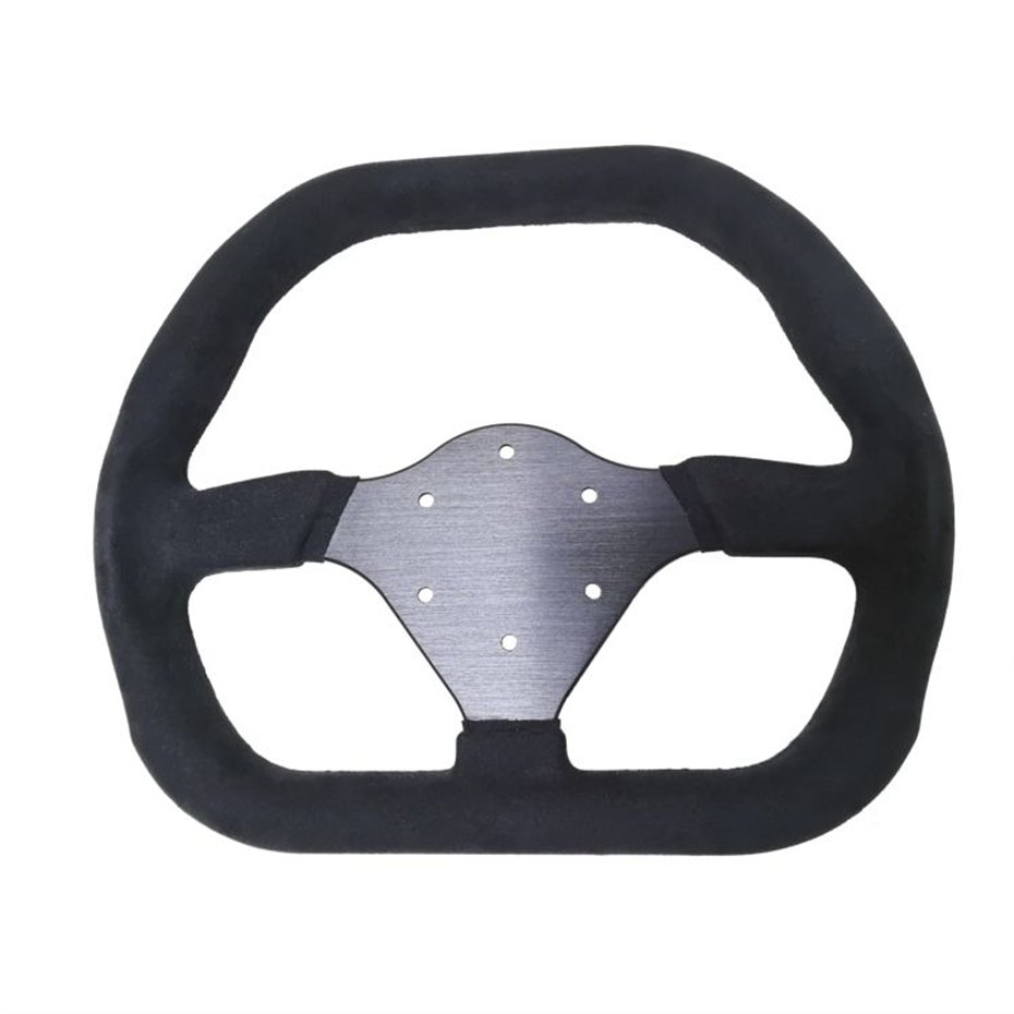 Flat Type D Fiber Leather Steering Wheel Racing Competitive Game Simulator Steering Wheel