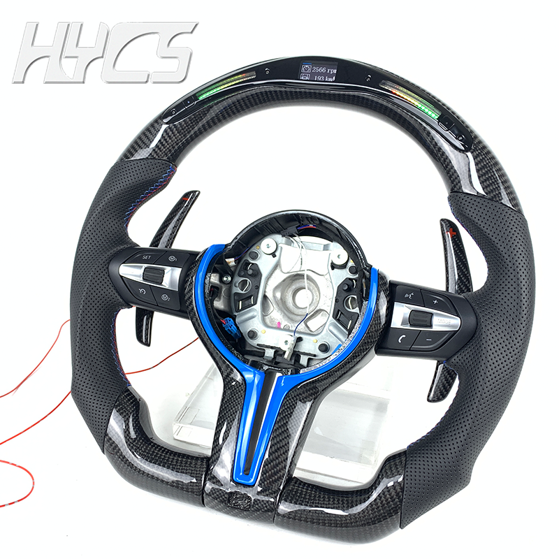 Cars accessories for BMW upgrade Customized LED carbon fiber steering wheel for F10 5 6 7 series F30 1234 series M3 M4 suitable