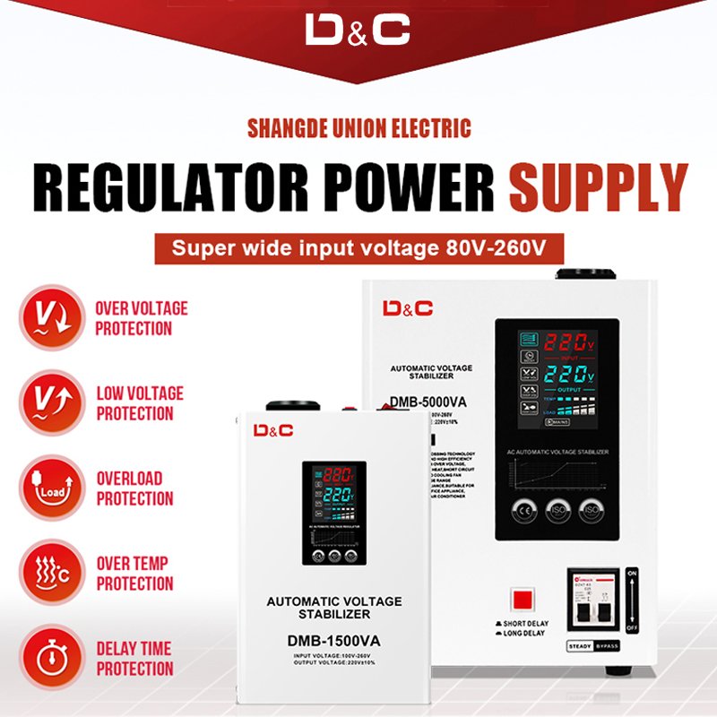 Household Auto Stabilizer 3KVA 5KVA Wall Mounted AC220V Single Phase Automatic Voltage Regulators/stabilizers Home Appliances