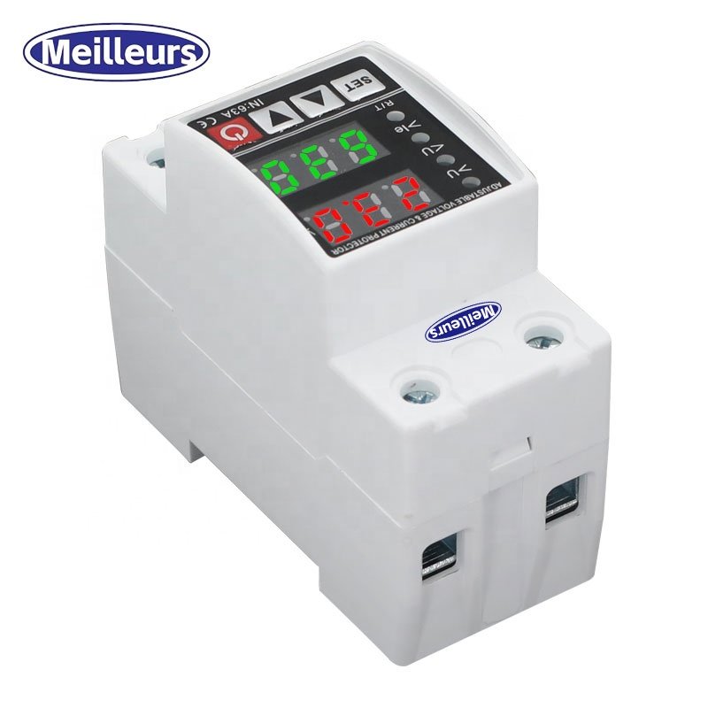 Adjustable Voltage Output Stabilizer for Home Office Appliance, Protector Current Stabilizer Voltmeter for House Protection 63A