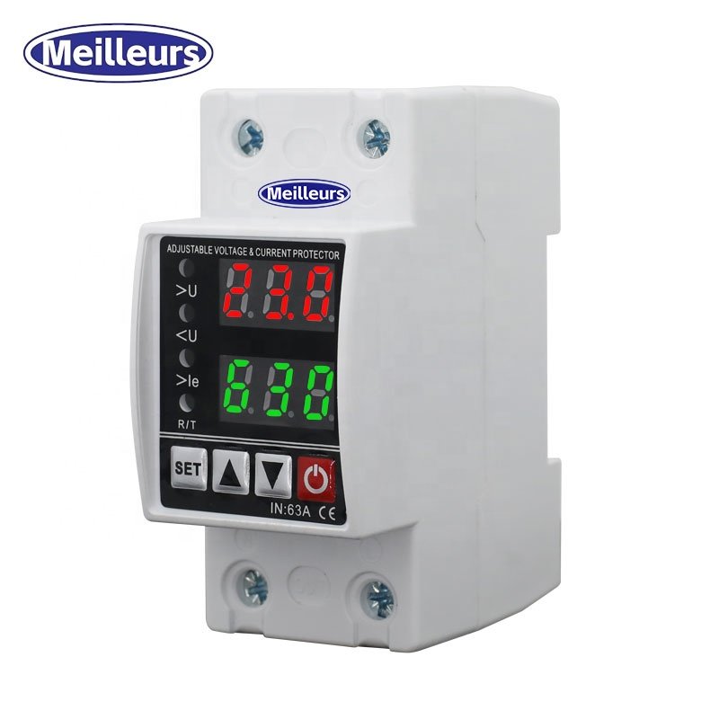Adjustable Voltage Output Stabilizer for Home Office Appliance, Protector Current Stabilizer Voltmeter for House Protection 63A