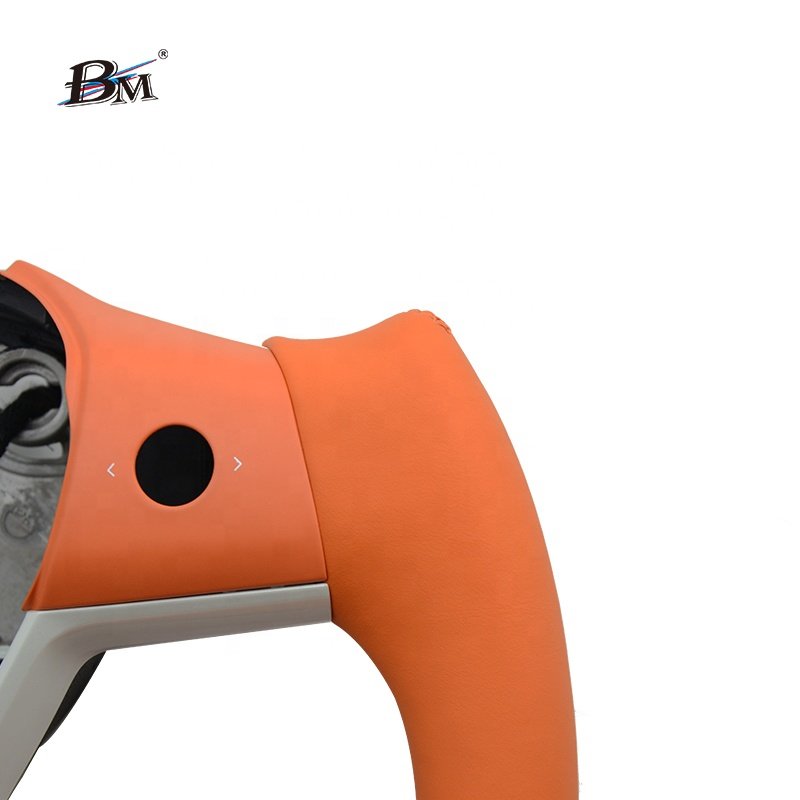 Wholesale For Model 3/Y Tesla 2017 2018 2019 2020 2021 2022 2023-UP Orange Leather Sport High Quality Yoke Car Steering Wheels