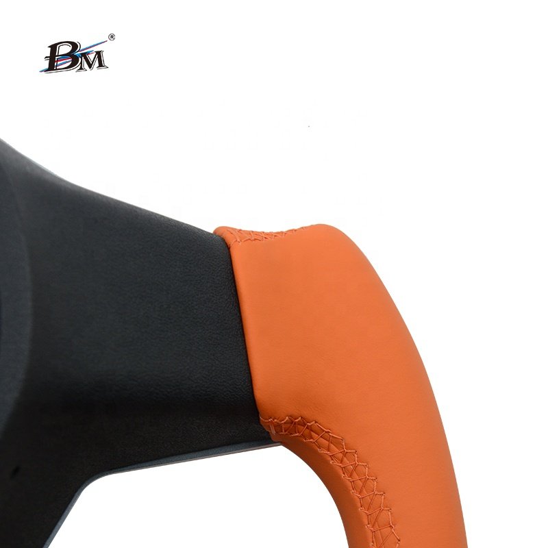 Wholesale For Model 3/Y Tesla 2017 2018 2019 2020 2021 2022 2023-UP Orange Leather Sport High Quality Yoke Car Steering Wheels