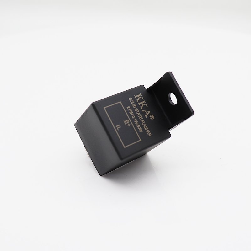 12V 2Pin Solid State Flasher Relay 0.1W~50W for Motorcycle and Car, Silent Two Pin Flasher