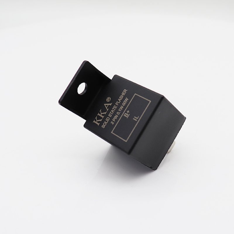 12V 2Pin Solid State Flasher Relay 0.1W~50W for Motorcycle and Car, Silent Two Pin Flasher