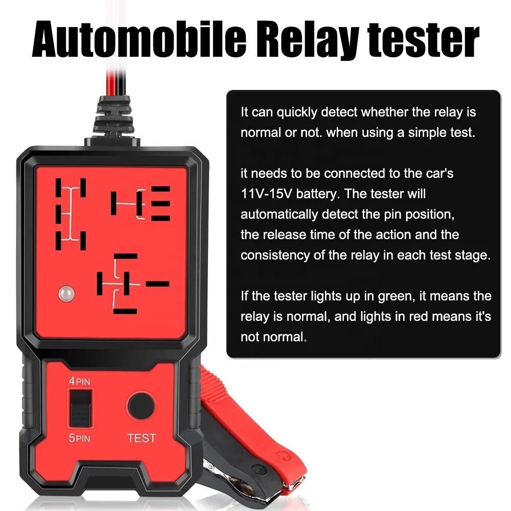 CNBJ-707 Auto Relay Tester Automotive Electronic Relay Tester Universal 12V Car Relay Tester Auto Diagnostic Tools
