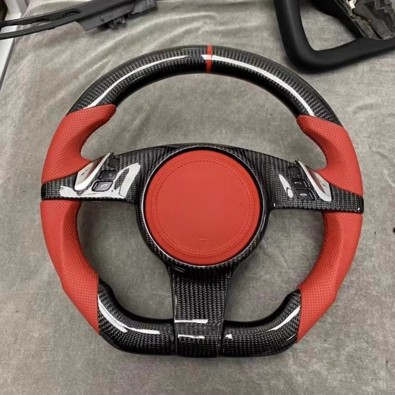 Custom Upgrade Leather Carbon Steering Wheel For Porsche 911 996 Boxster 918 Cayman Macan Panamera Taycan GT3 RSCayenne 958 718