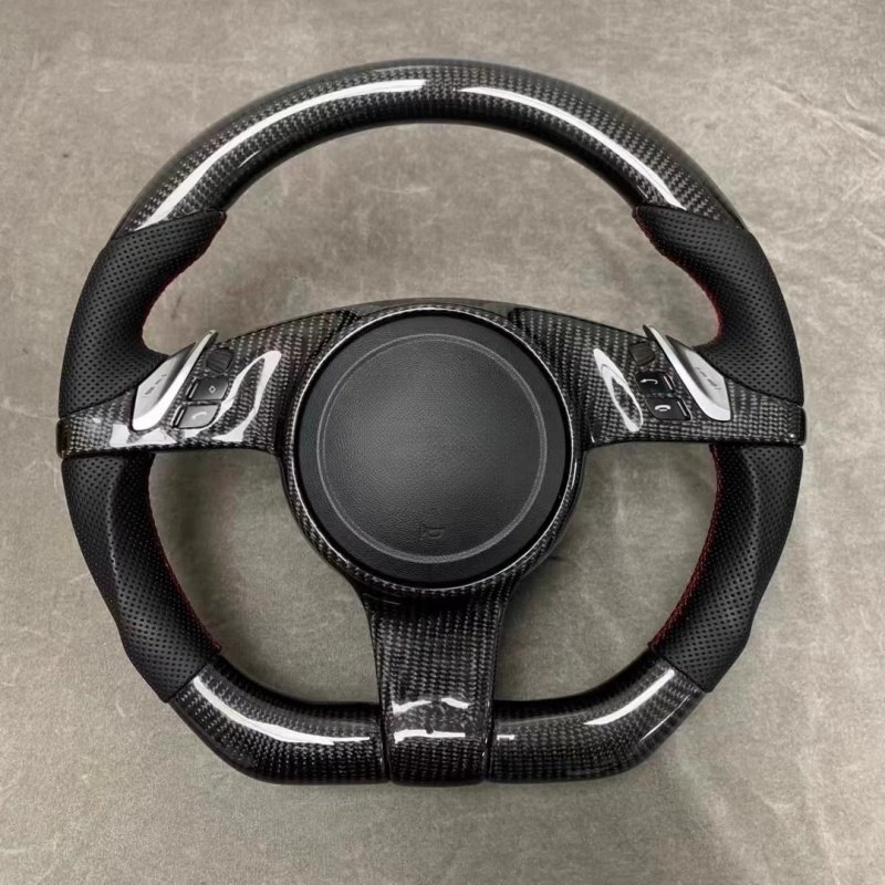 Custom Upgrade Leather Carbon Steering Wheel For Porsche 911 996 Boxster 918 Cayman Macan Panamera Taycan GT3 RSCayenne 958 718