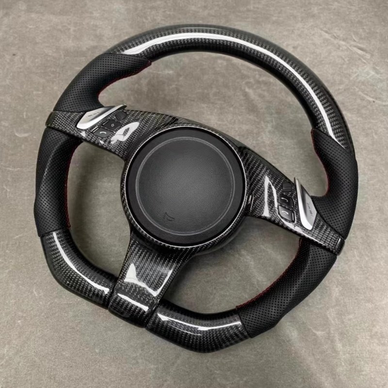 Custom Upgrade Leather Carbon Steering Wheel For Porsche 911 996 Boxster 918 Cayman Macan Panamera Taycan GT3 RSCayenne 958 718