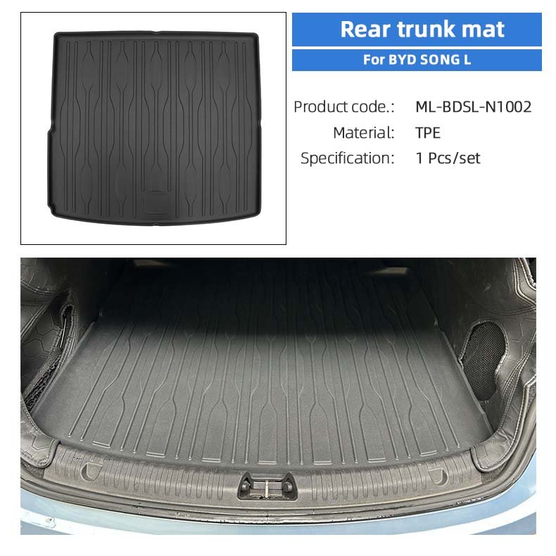 Interior Accessories for BYD Song L Foot Mats Trunk Mats Storage Box Door Sill Guard ABS Carbon Fiber Interior Accessory