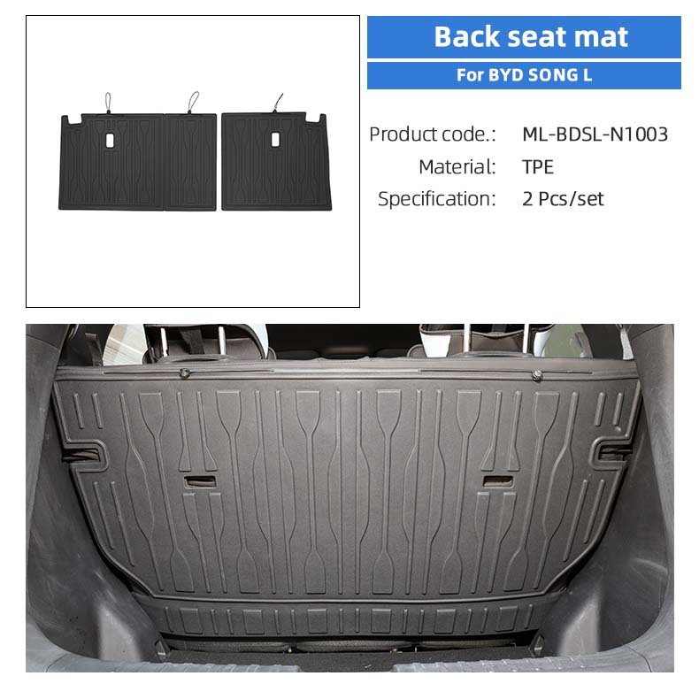 Interior Accessories for BYD Song L Foot Mats Trunk Mats Storage Box Door Sill Guard ABS Carbon Fiber Interior Accessory