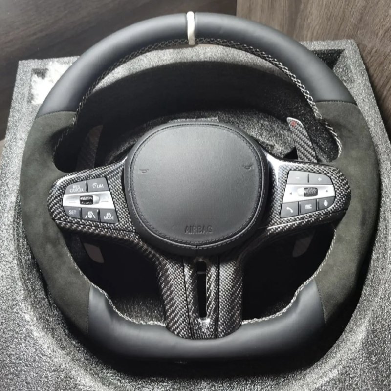 M Performance Leather Steering Wheel for BMW F30 F32 F10 F20 F07 F01 E46 E60 E90 M3 M Carbon Fiber Steering Wheel