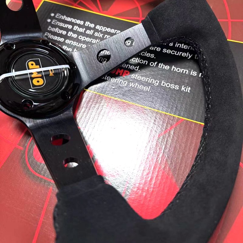 Drift 14Inch Deep Universal Racing Suede Steering Wheel Rally Car JDM Leather Steering Wheel Volantes For VW HONDA TOYOTA BMW