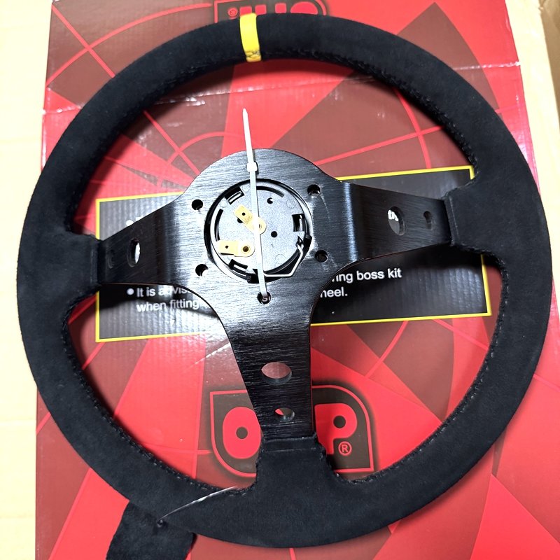 Drift 14Inch Deep Universal Racing Suede Steering Wheel Rally Car JDM Leather Steering Wheel Volantes For VW HONDA TOYOTA BMW