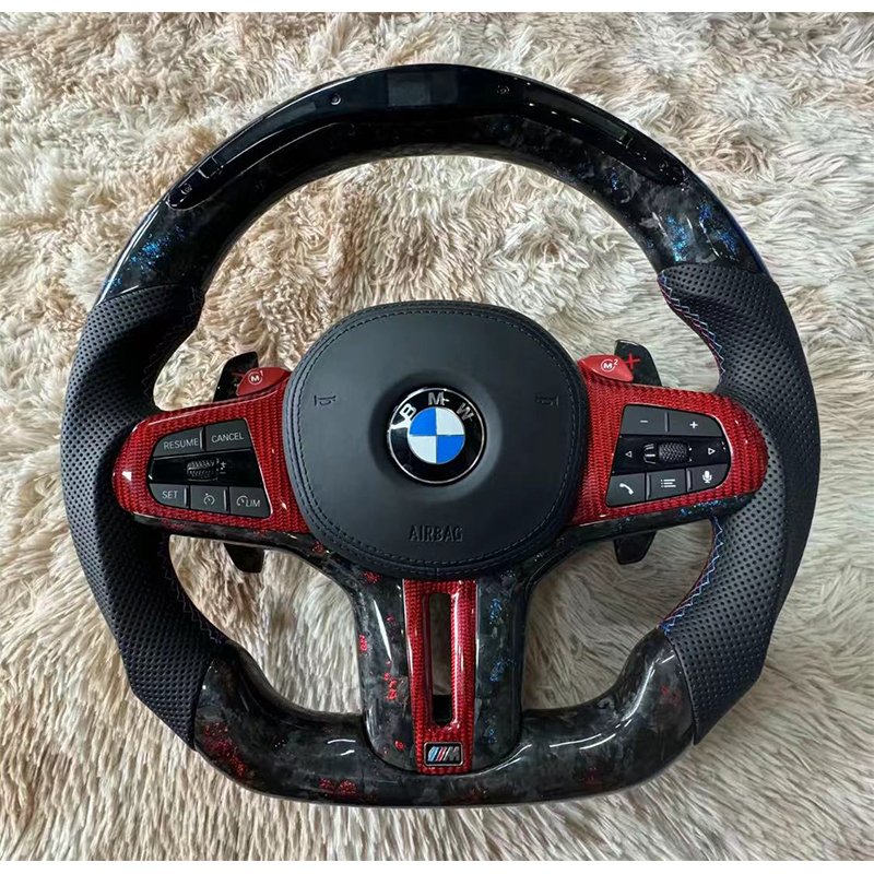 car leather steering wheel For BMW M2 M3 M4 M5 F18 F10 F15 F16 F20 F22 F30 F32 F36 f40 F80 F90 m performance