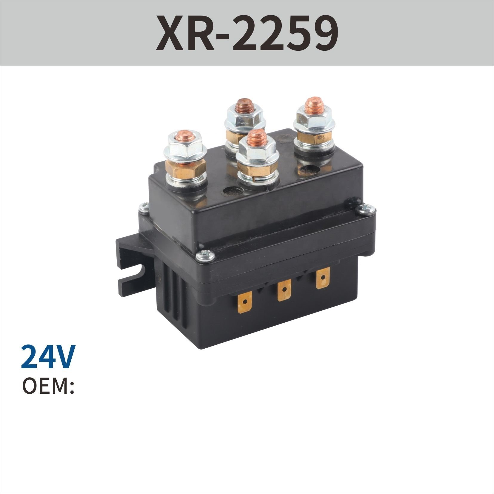 Universal 12V 24V 250A Winch Solenoid Relay, Winch Solenoid Relay DC Contactor 200A 500A for ATV UTV 2000-5000lbs