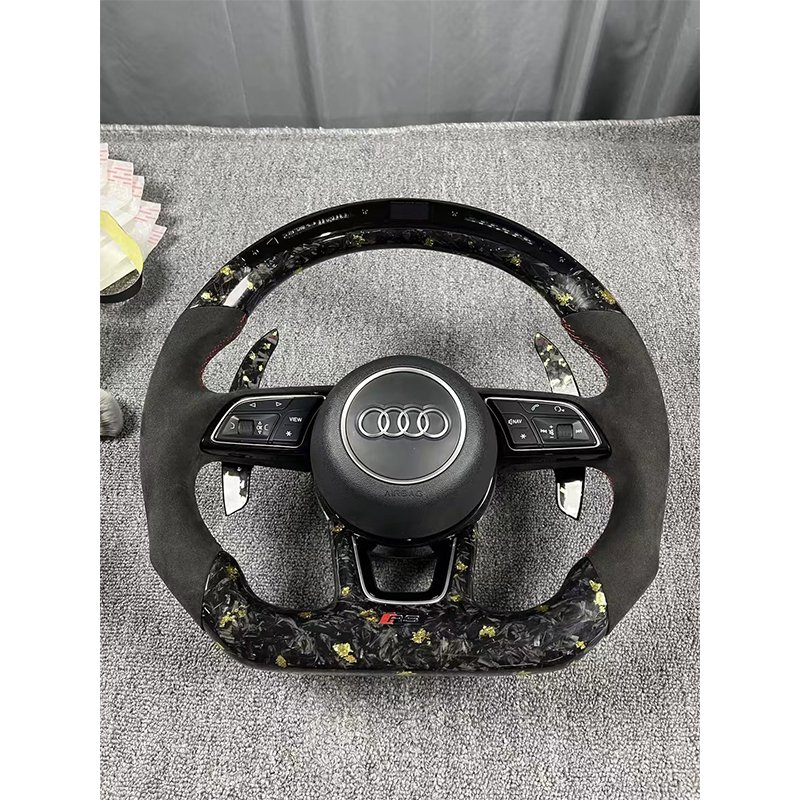 Factory Export Leather Customized System Steering Wheel For Audi RS RS1 RS2 RS3 S3 S4 S5 A1 A2 A3 A4 A5 A7 Q7 TT TTs R8