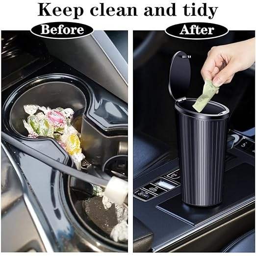 Hot-selling 2 Packs Car Trash Bin Can Cup Fits Armrest Cup Holder Trash Portable Large