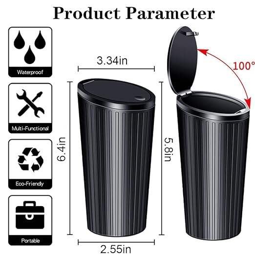 Hot-selling 2 Packs Car Trash Bin Can Cup Fits Armrest Cup Holder Trash Portable Large