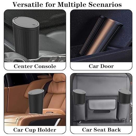 Hot-selling 2 Packs Car Trash Bin Can Cup Fits Armrest Cup Holder Trash Portable Large
