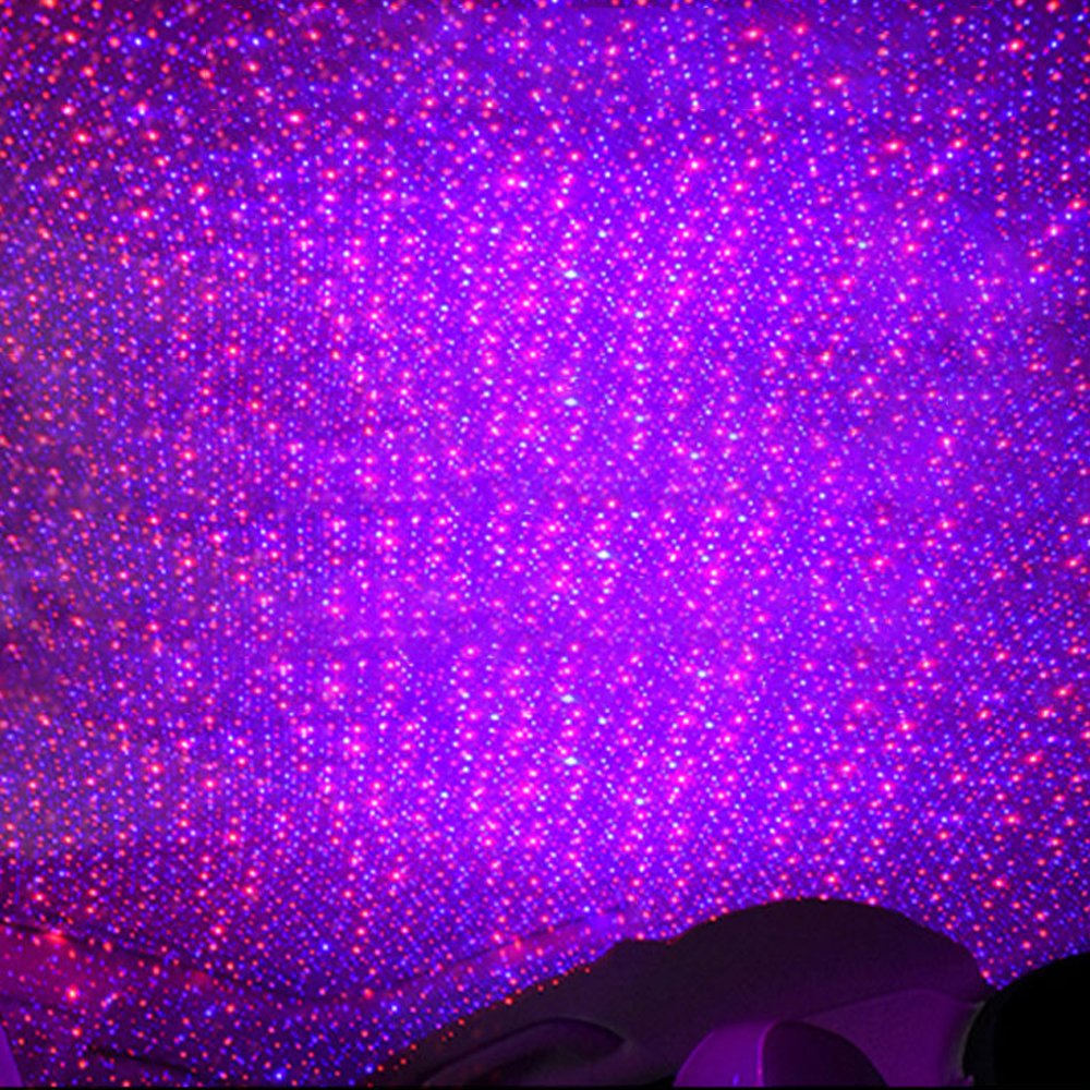 Double Color Car USB Easy Install Led galaxy Projector Roof Light Box Star Light Kit Car Interior Decorative Night Light
