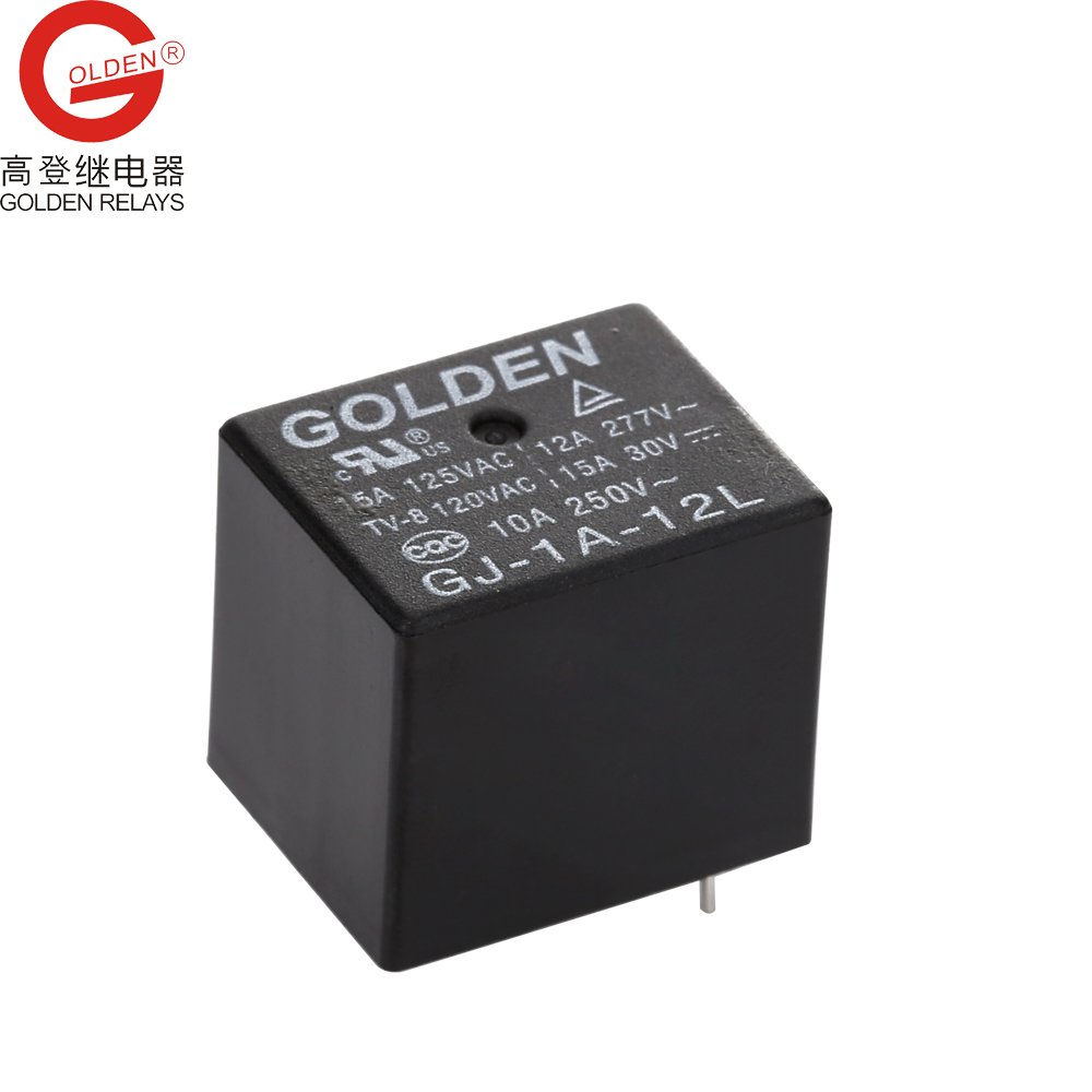 Golden relay GJ-1A-12L SPNO 15a 20a 28vdc 250vac relay 4 pins cross 22F G5L 0.36w for timer batons electric 12V auto relay