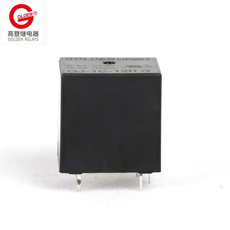 Golden relay GJ-1A-12L SPNO 15a 20a 28vdc 250vac relay 4 pins cross 22F G5L 0.36w for timer batons electric 12V auto relay