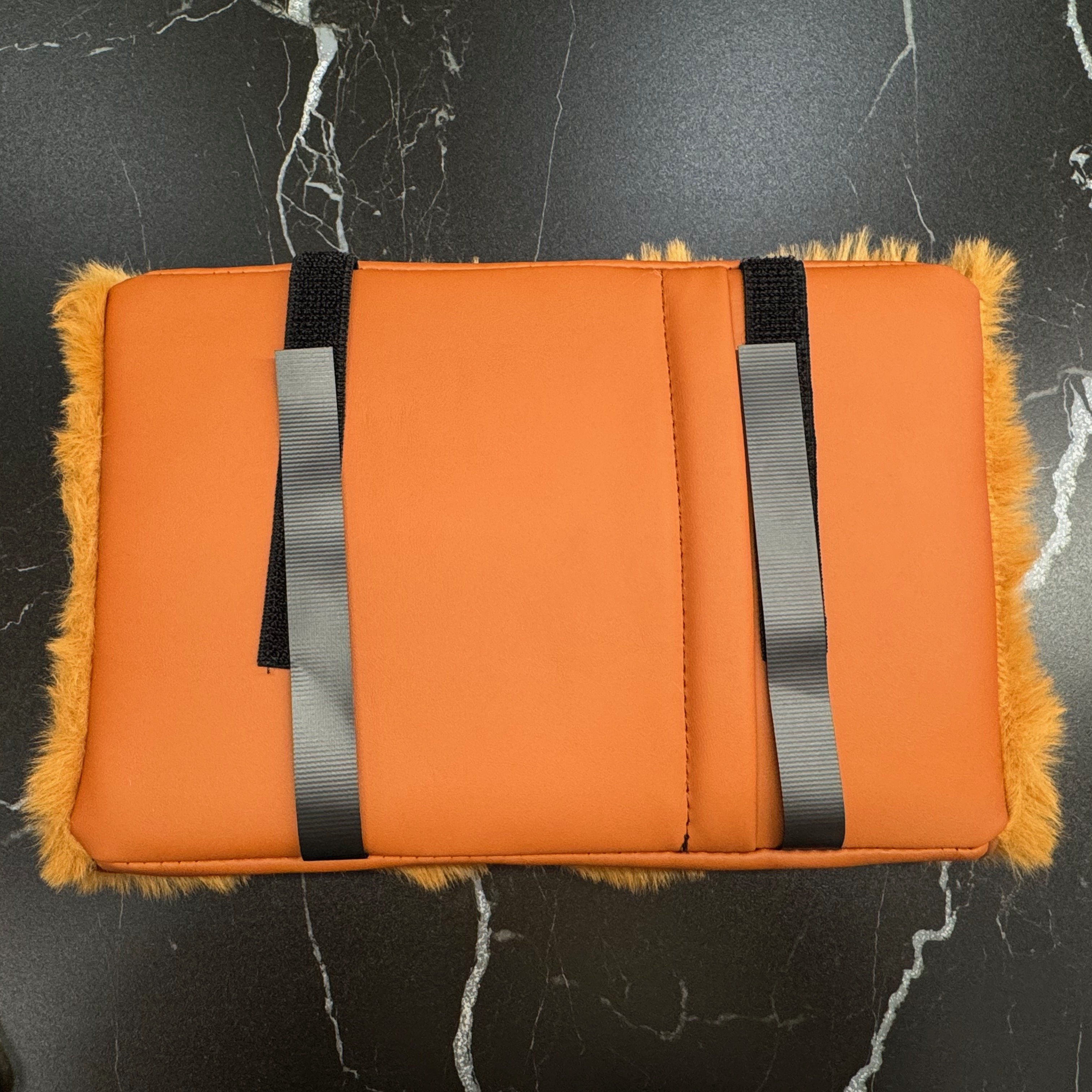 Marcan Memory Foam Furry Car Accessories Console Box Cover Leather Armrest Storage Box Protector Handkerchief Holder