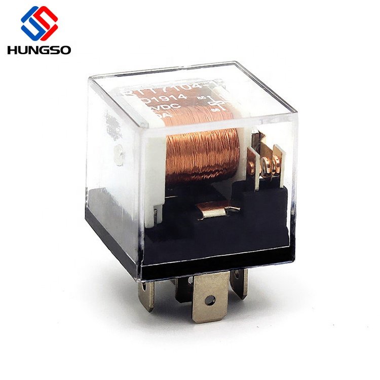 JD1912 Transparent Glass Indicator Iron Bracket Car Rele Waterproof sealed 24v 40a 5P Auto Relay