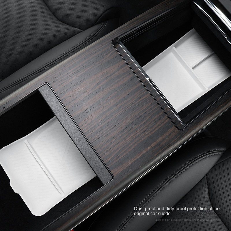23 Tesla MODEL X/S Front Leather and ABS Material Central Control Armrest Box Storage Modified Interior Parts