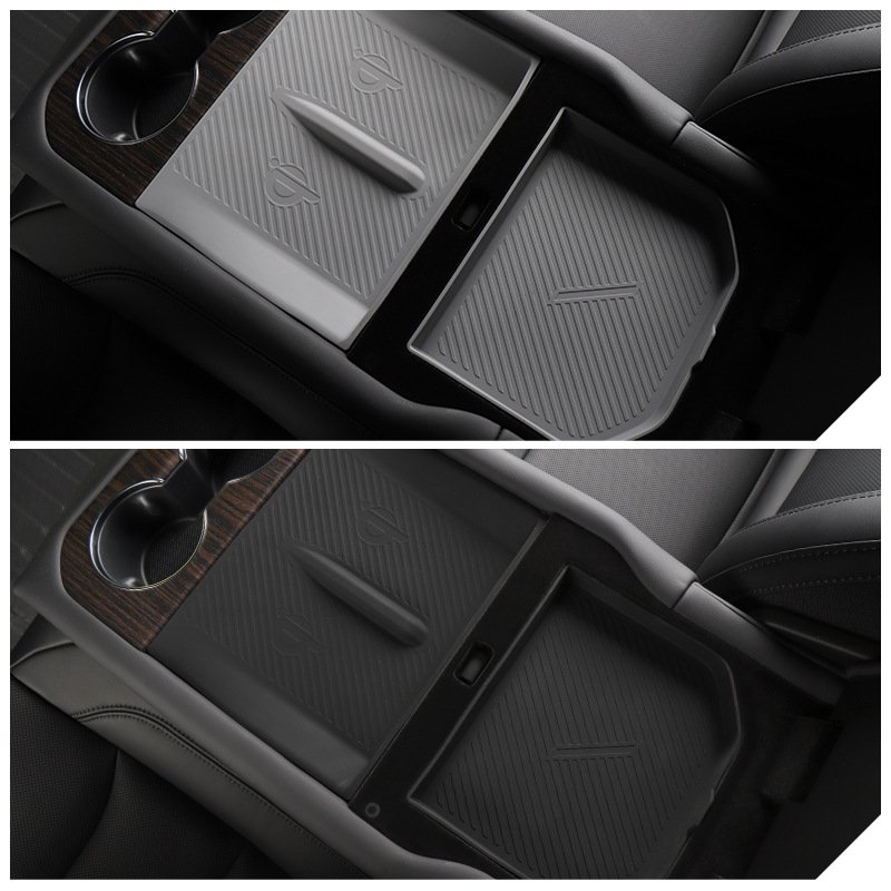 23 Tesla MODEL X/S Front Leather and ABS Material Central Control Armrest Box Storage Modified Interior Parts