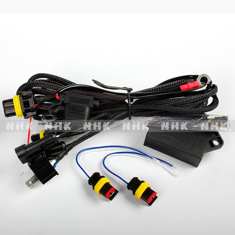 NHK H4 Big Waterproof Power Wire Harness Bule Version for All HID Xenon Bulb Auto Headlight Retrofit