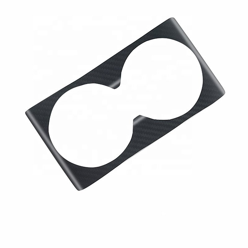 For Tesla Model 3 Highland 2023 2024 Carbon Fiber Armrest Box Front Cup Holder Cover Frame Real Carbon Model 3/Y