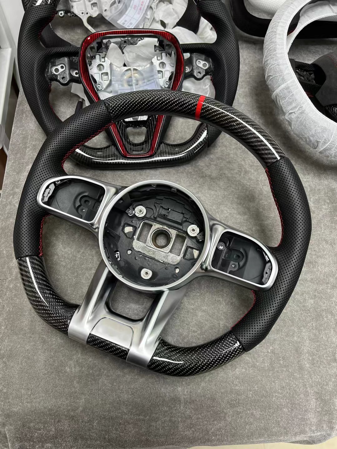 2024 Hot Sale Full Leather Steering Wheel For Mercedes Benz 205W Amg Steering Wheel