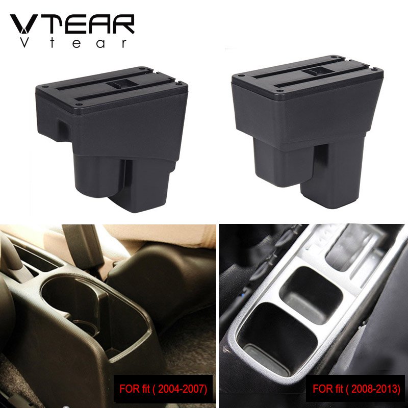 Vtear for Honda Fit Jazz Gk5 Armrest Interior Center Console Storage Box Arm Rest Car-Styling Decoration Accessories Parts 2020