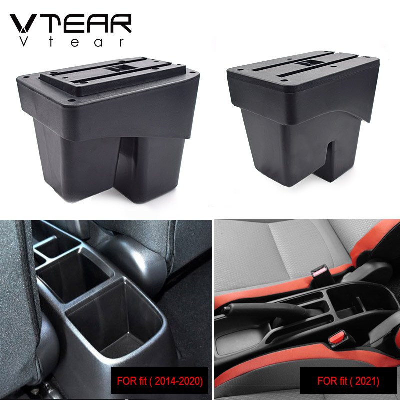 Vtear for Honda Fit Jazz Gk5 Armrest Interior Center Console Storage Box Arm Rest Car-Styling Decoration Accessories Parts 2020