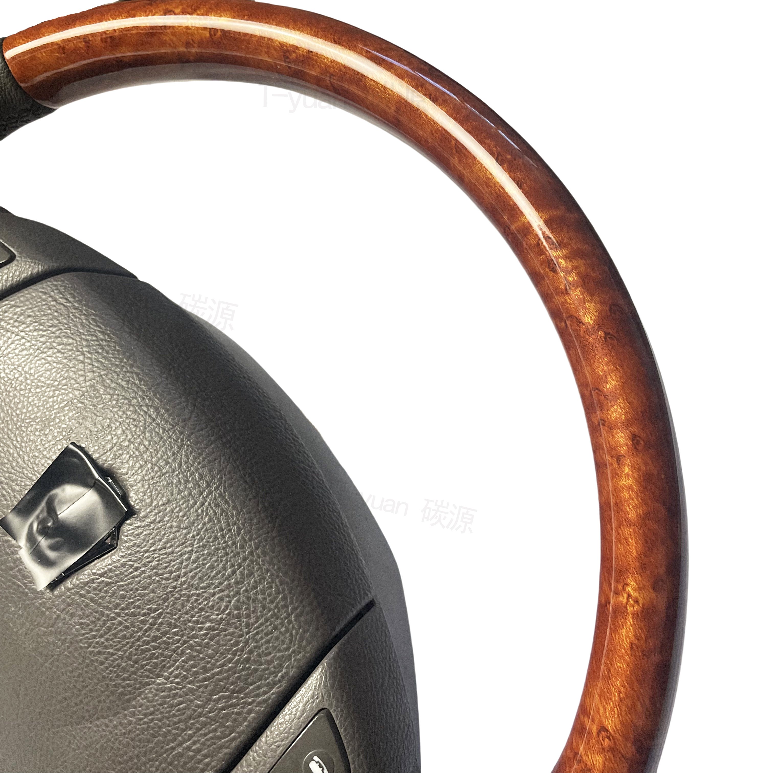 Wooden Leather Steering Wheel For Toyota CROWN 12th Generation 2014 2015 2016 2017 2018 Customize Car Accessories