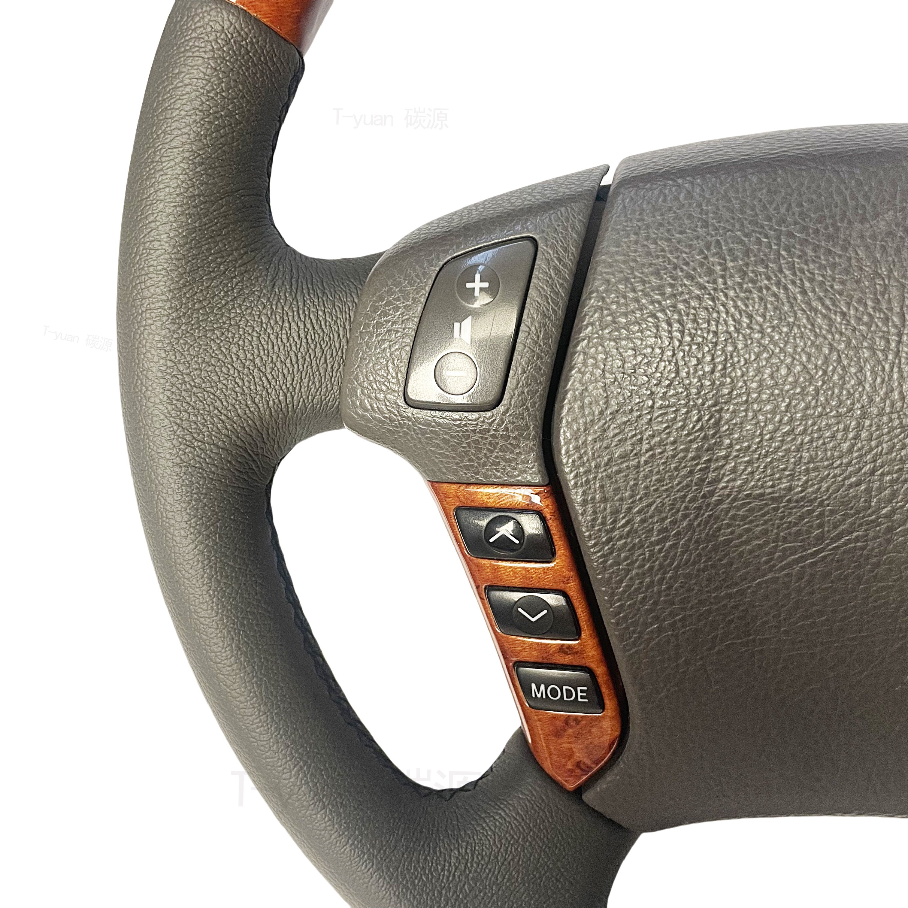 Wooden Leather Steering Wheel For Toyota CROWN 12th Generation 2014 2015 2016 2017 2018 Customize Car Accessories