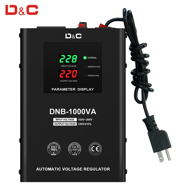 D&C 1000VA 1500VA 2000VA Single Phase Wall Mounted Ac Auto Stabilizer Voltage Regulator for Washing Machine