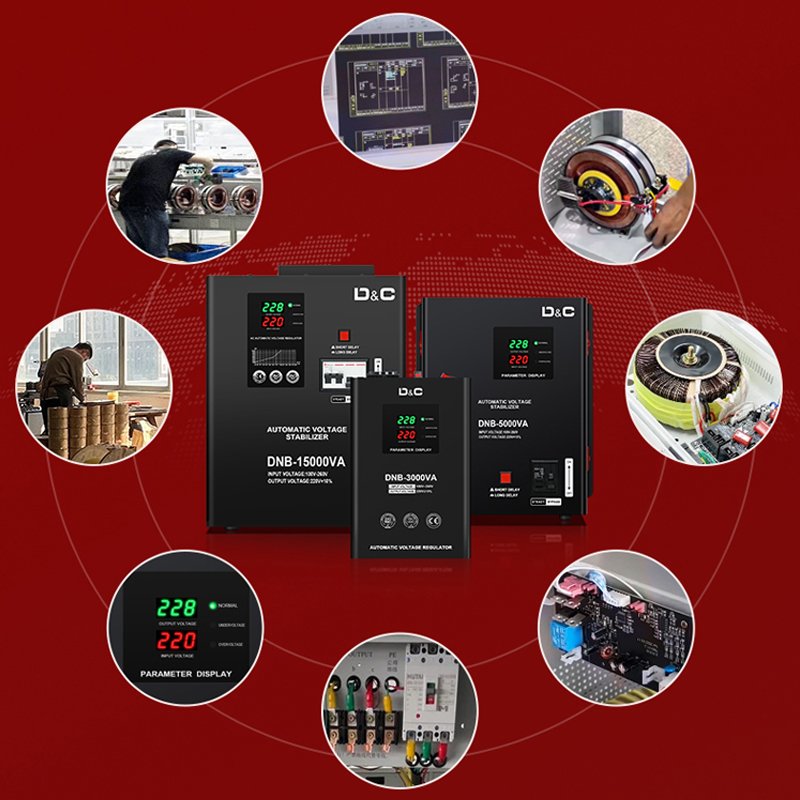 D&C 1000VA 1500VA 2000VA Single Phase Wall Mounted Ac Auto Stabilizer Voltage Regulator for Washing Machine