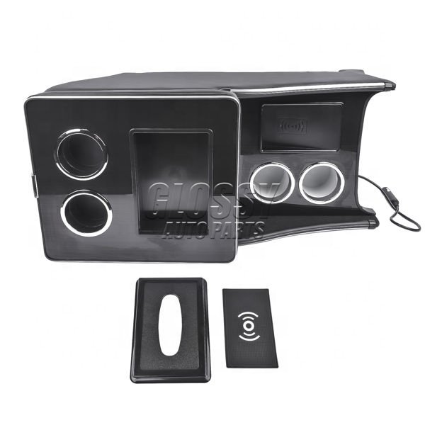 Glossy Armrest Box Central With Wireless Charging for Vito 2016-2021