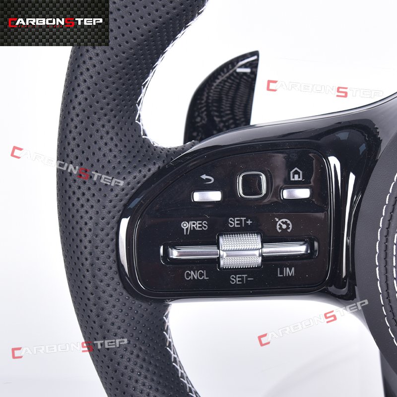 Carbon Fiber Steering Wheel Upgrade For Mercedes Benz W205 W204 A45 CLE GLC AM-G Steer Wheel