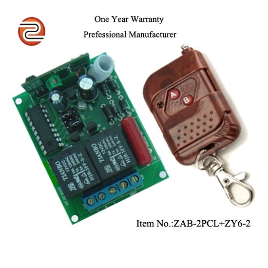 2 Channels Universal Wireless Switch Relay Receiver Module Rf Remote Transmitter Remote Control