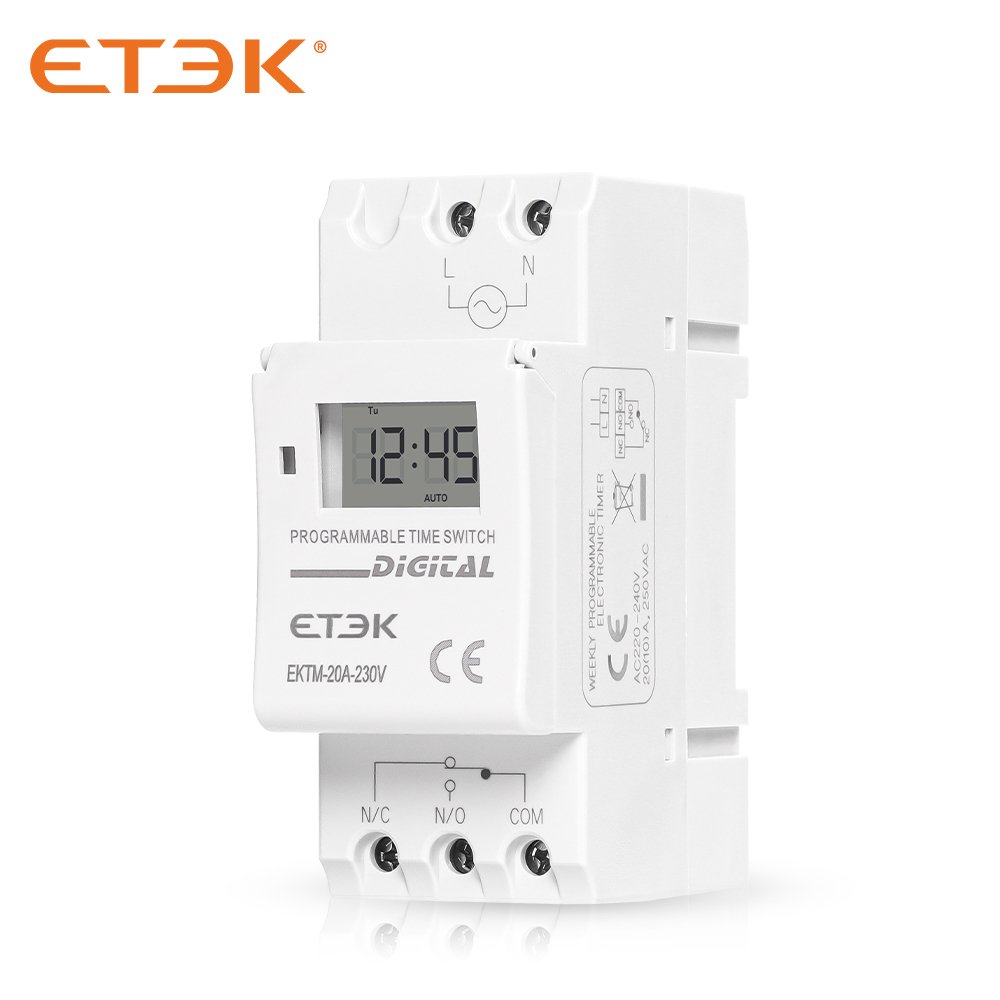 ETEK Weekly Programmable Timer Undervoltage protection Replay CE 3 Phase Industrial Relay Voltage protection Supplier EKTM-20A