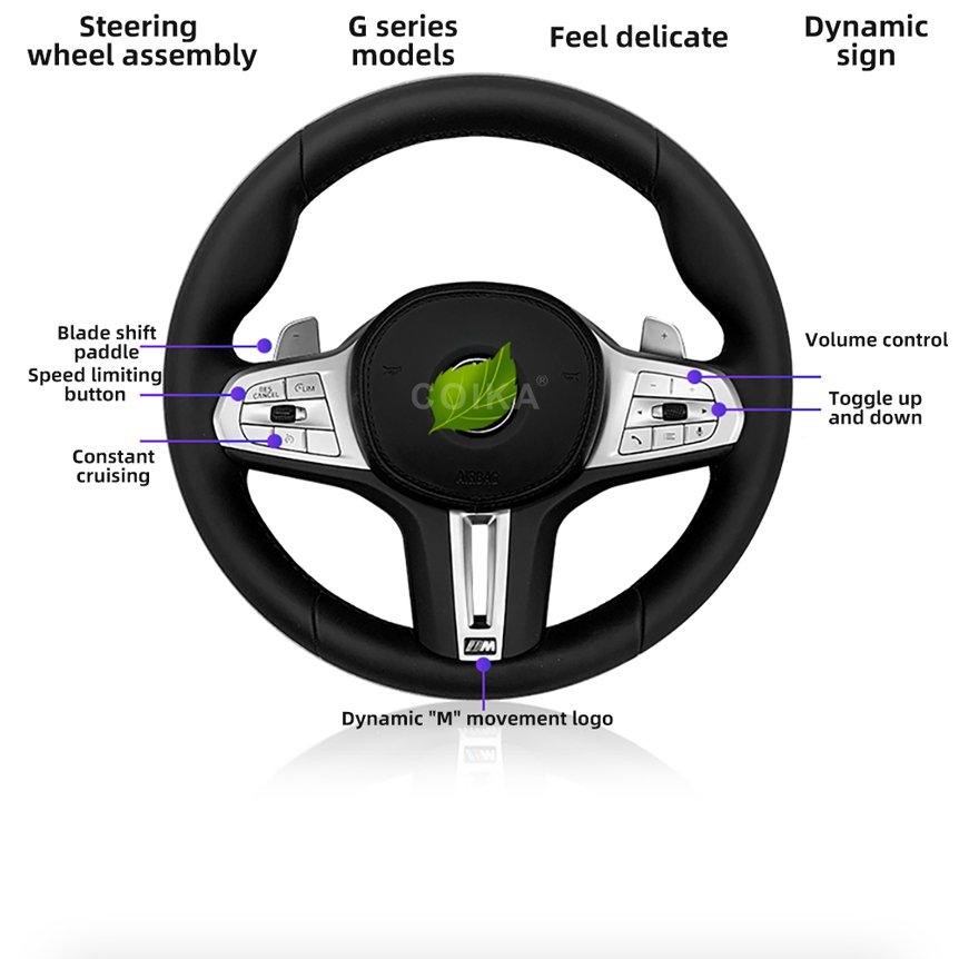 Suitable Full Leather Steering Wheel Assembly for Upgrade and Modification Car Steering Wheel FOR BMW F Series 1/3/4